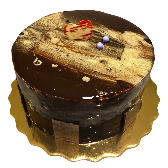 Premium Photo | Cake with berry mousse in the mirror red glaze decorated  with a molecular biscuit. on the black background